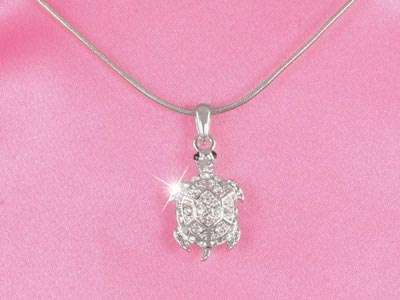 Austrian Crystal Turtle Necklace