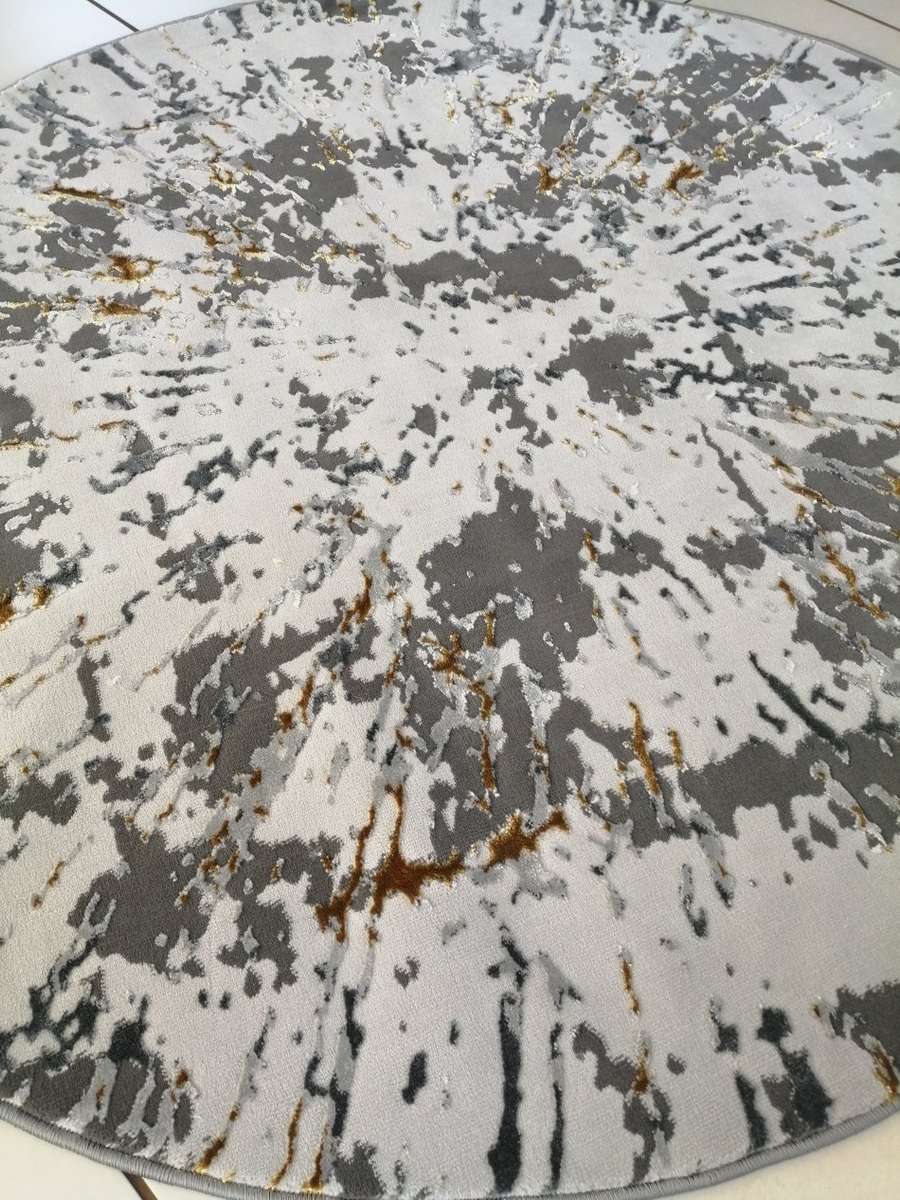 Beautiful , Vibrant , Modern , Excellent Quality Turkish Modern Round  Rug