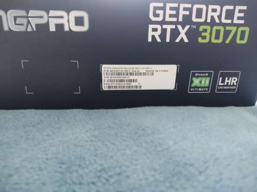Palit GeForce RTX 3070 GamingPro OC  8GB GDDR6 256-bit PCI-E 4.0 Desktop Graphics