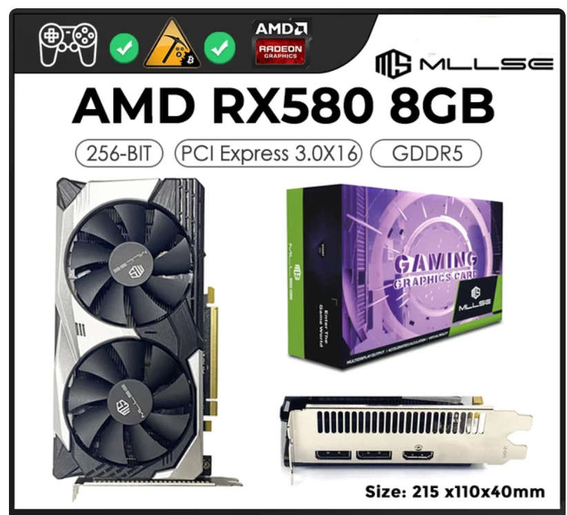 Ryzen 5 Budget Gaming PC with RX 580 8GB & 20GB RAM + 4-in-1 Bundle & 24` 1080p Monitor