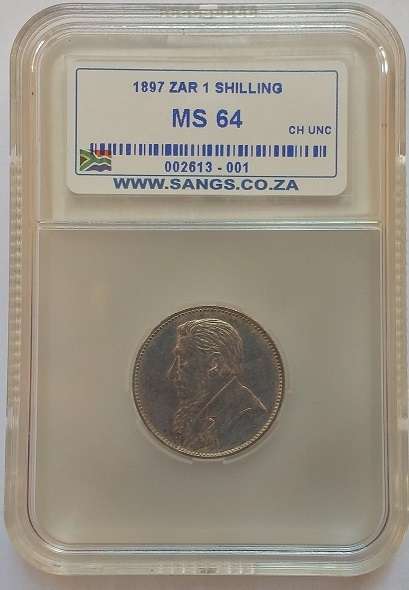 1897 ZAR Kruger Shilling Graded MS64