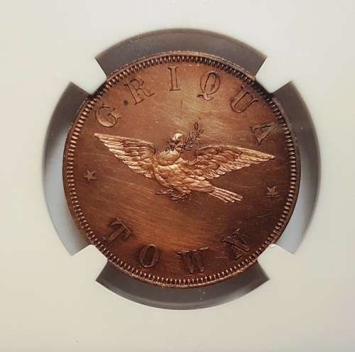 1890 Griquatown Pattern Penny Proof NGC Graded Mintage 50