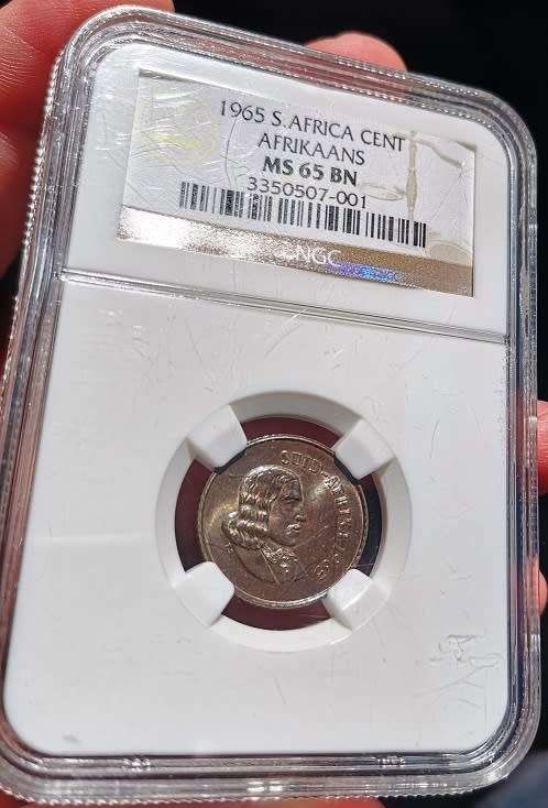 ***1965 RSA Afrikaans 1c NGC Graded MS65!!!***