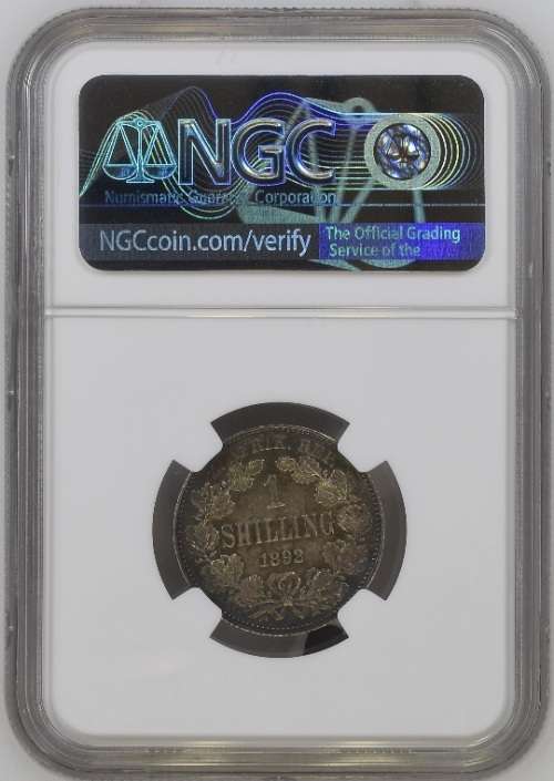 1892 ZAR Kruger Shilling NGC Graded MS61 WOW