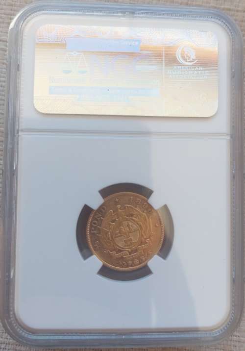 *1896 ZAR Kruger Halfpond graded AU55*