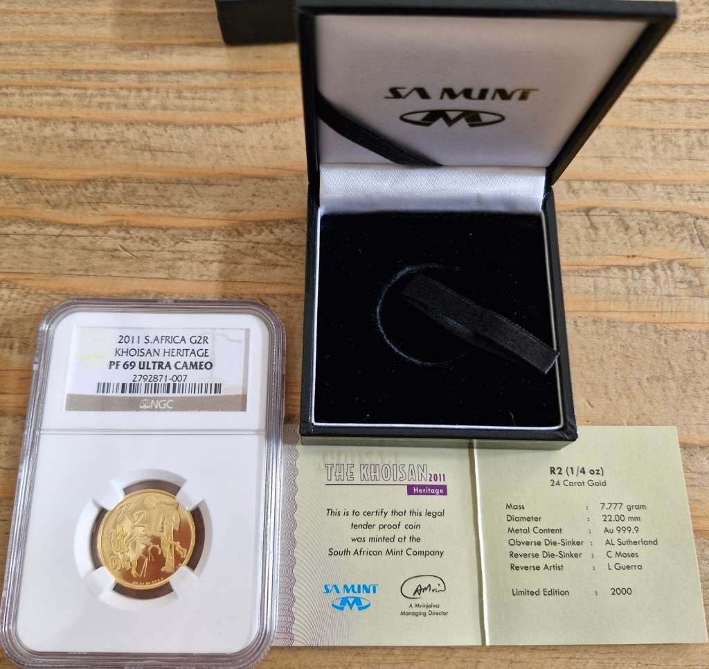 2011 Heritage Series Gold R2 Khoisan NGC Graded PF69