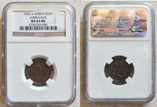 1965 AFRIKAANS 1c Brilliant Unc NGC MS63