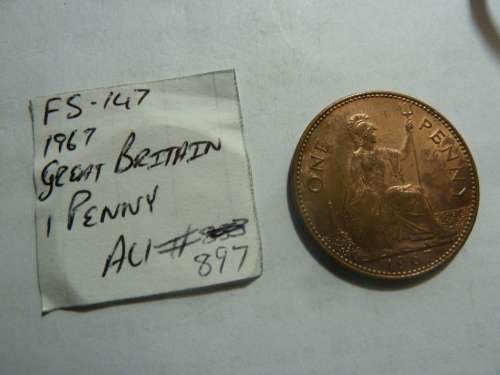 1967 United Kingdom of Great Britain & Northern Ireland 1 Penny