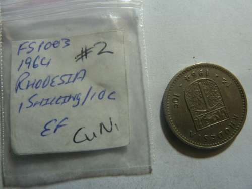 1964 Rhodesia 1 shilling/10 cent