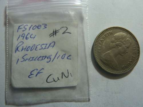 1964 Rhodesia 1 shilling/10 cent