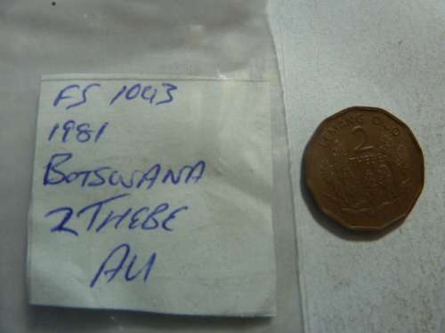 1981 Botswana 2 thebe