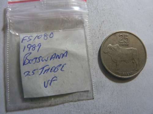 1989 Botswana 25 thebe
