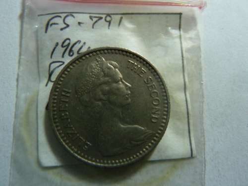 1964 Rhodesia 1 shilling / 10 cent