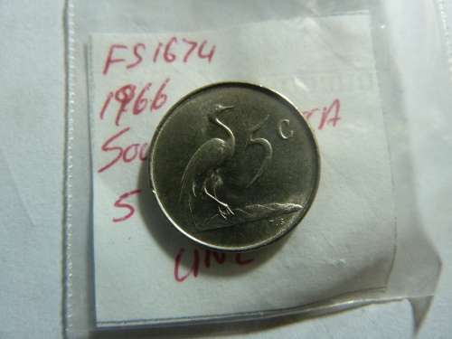 1966 Republic of South Africa 5 cent