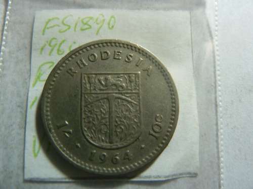 1964 Rhodesia 1 shilling / 10 cents