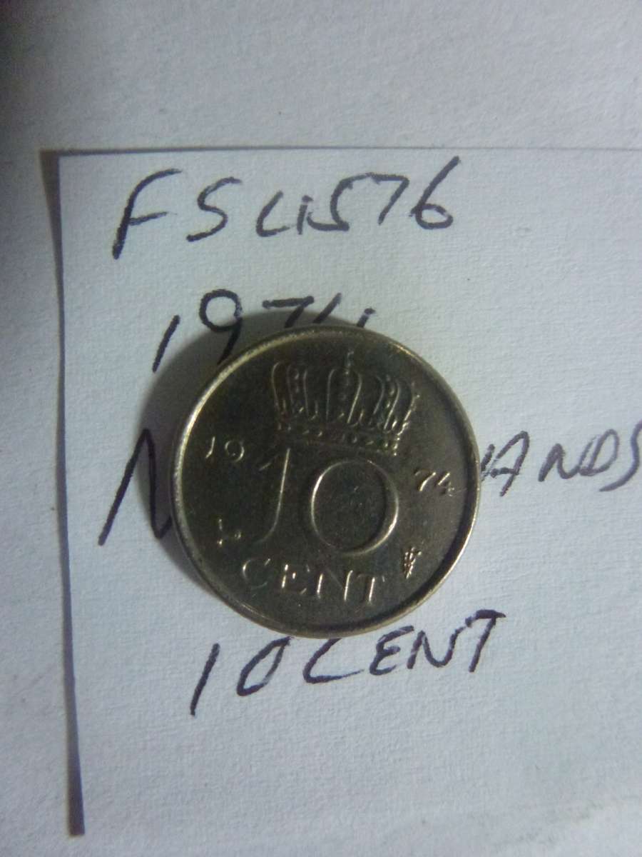 1974 Netherlands 10 cents