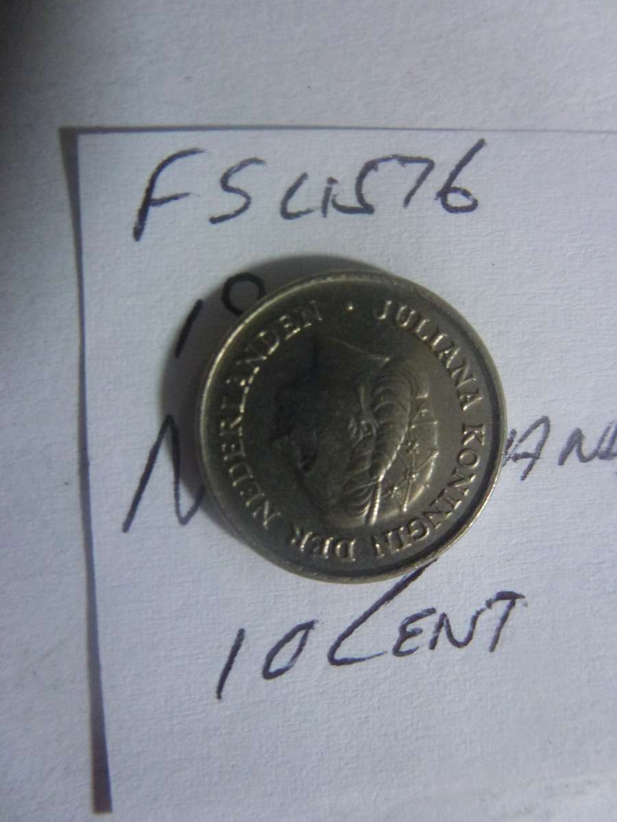1974 Netherlands 10 cents