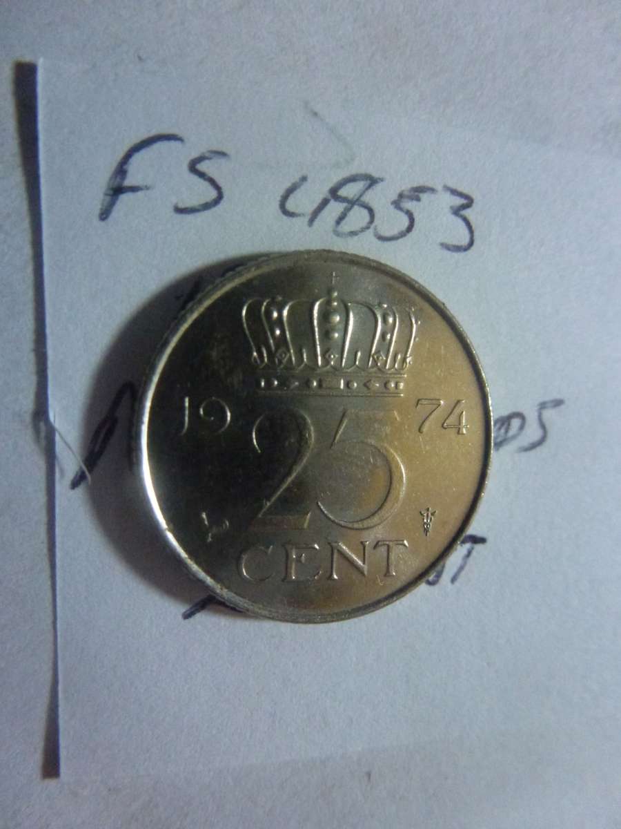 1974 Netherlands 25 cent