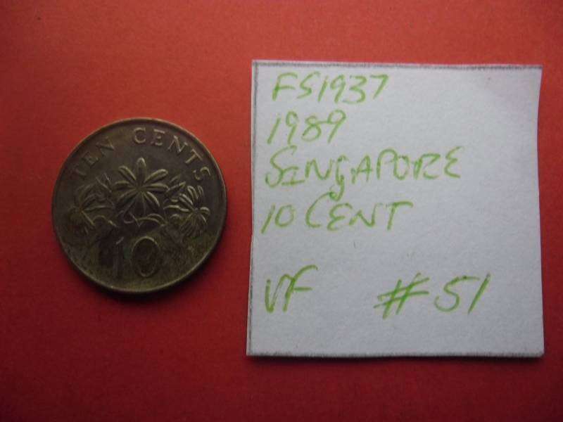 FS1937 1989 Singapore 10 Cents