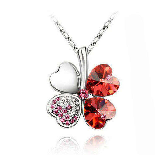 Crystal Four Leaf Clover Necklace!!!