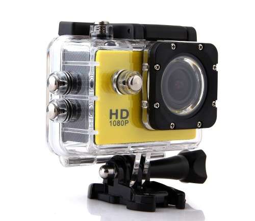 SPORTS Cam-Full HD 1080p Waterproof Action Camera - Yellow -5 On Auction - Local Stock!