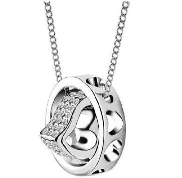 Heart Crystal Ring Necklace!!!
