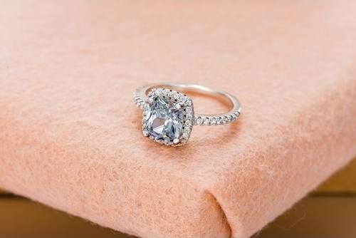 2.00 Carat Cushion Cut Simulated Diamond Engagement Ring