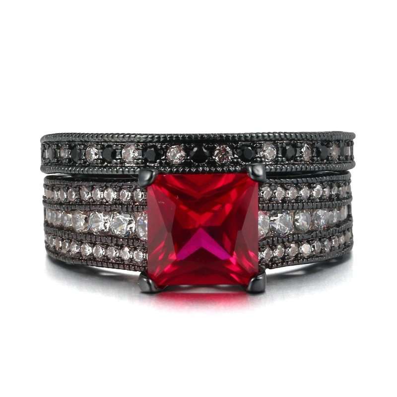 Stunning 3.5 Carat Simulated Diamond Wedding Ring Set. Sizes Available :  6 ; 7 ; 8 ; 9  !!!