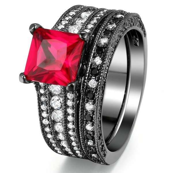 Stunning 3.5 Carat Simulated Diamond Wedding Ring Set. Sizes Available :  6 ; 7 ; 8 ; 9  !!!