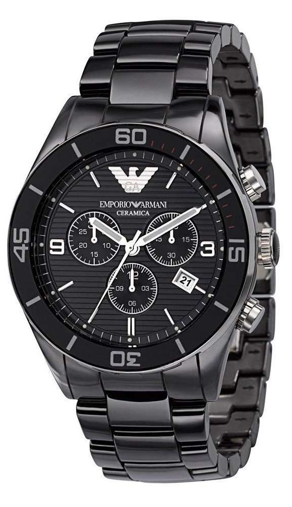 EMPORIO ARMANI AR1421 Men's Ceramic Chronograph Watch | BRAND NEW | BOX INCLUDED
