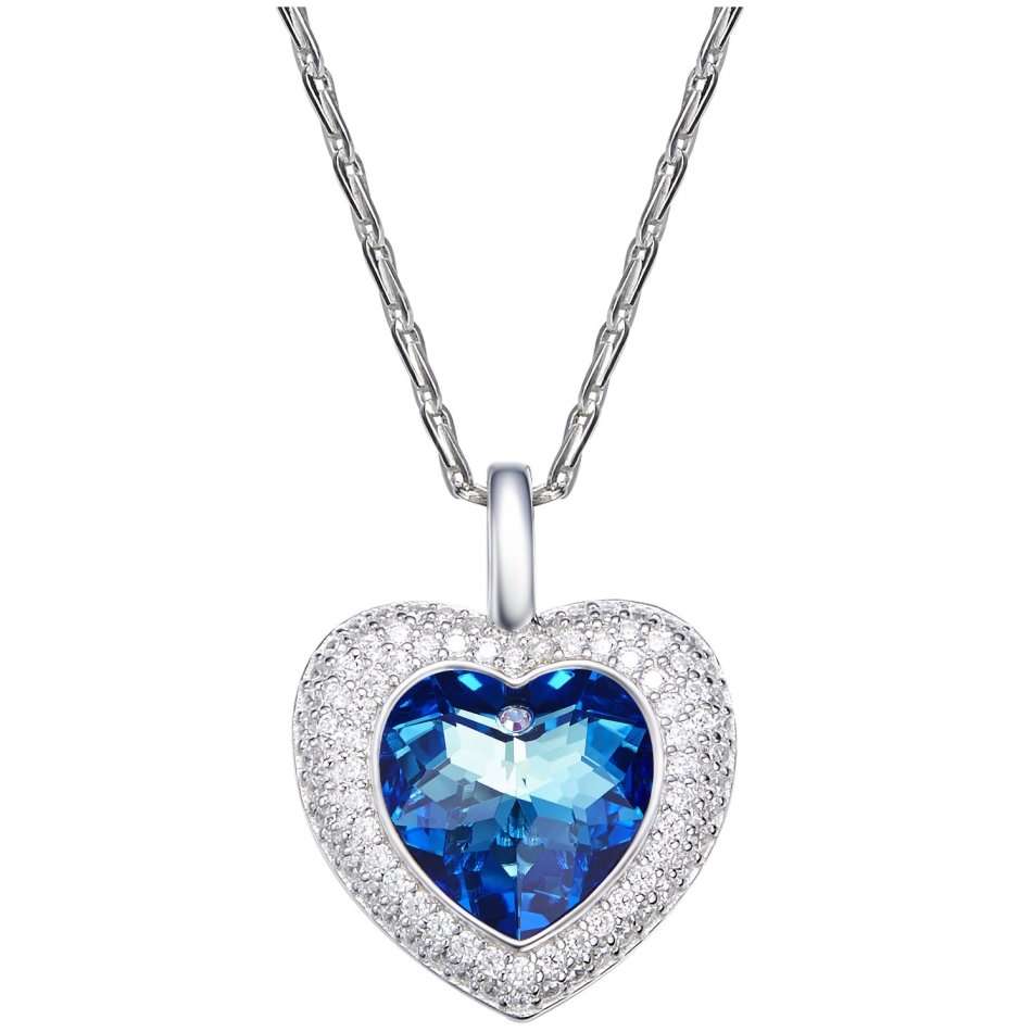 **R2499** Heart Shaped Swarovski Sterling Silver Pendant Necklace | 100% GENUINE SWAROVSKI CRYSTALS
