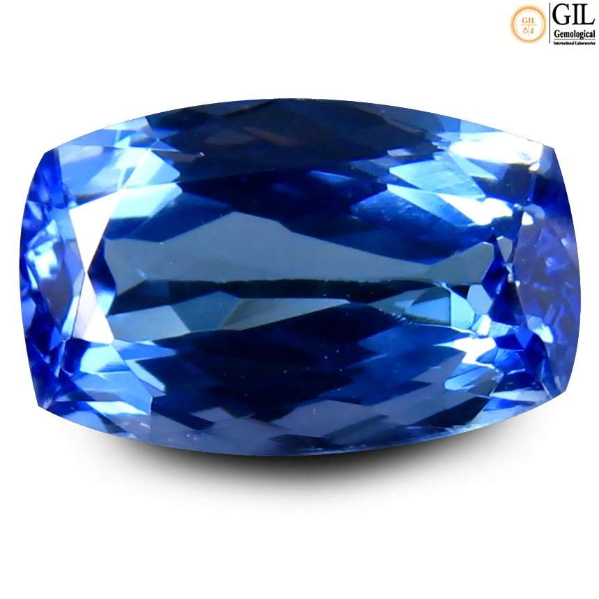 HIGHEST CLARITY!! 3.56 carat CUSHION CUT IF Tanzanite **GIL CERTIFIED**