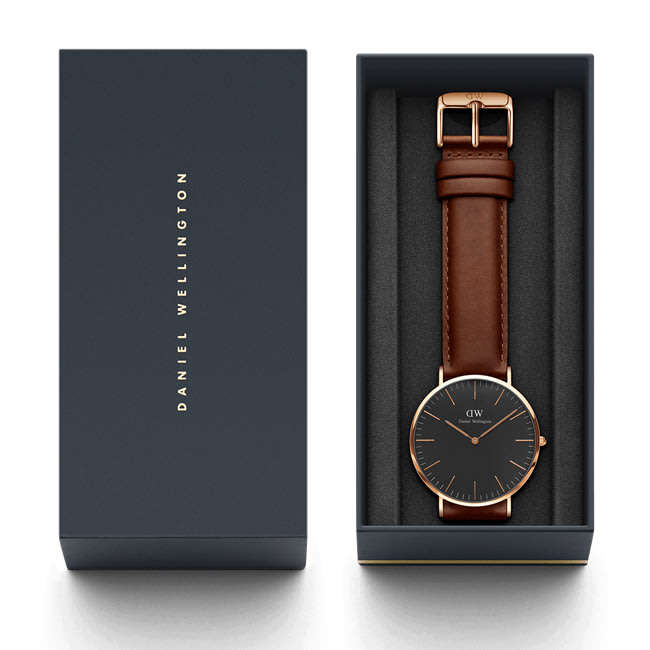 DANIEL WELLINGTON CLASSIC BLACK ST MAWES| 40MM | BRAND NEW | BOX INCLUDED