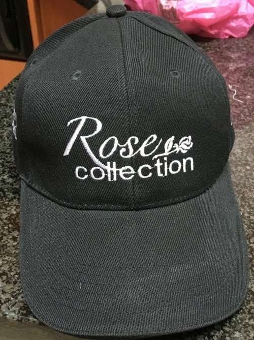 Pack of 5 Black Caps Embroidered with Your  Club or Business Name !  5 Lots on Auction !