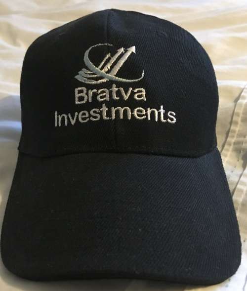 Pack of 5 Black Caps Embroidered with Your  Club or Business Name !  5 Lots on Auction !