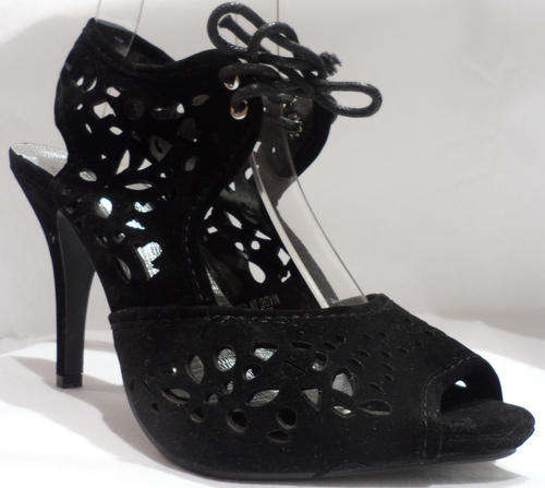 RMS Peep-Toe Heeled Sandals - Black - Size 6