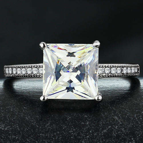 Astonishing 2.25 Carat Cr. Diamond Ring. Size 5 / J 1/2 / 15.70mm
