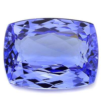 REMARKABLE GENUINE TANZANITE 1.60 CT CUSHION 8X6 MM