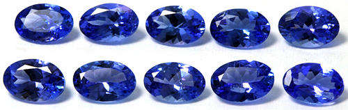 GENUINE TANZANITE VS QUALITY FINE COLOUR LOT OF 10PCS 6X4 OVAL SUPER LUSTER!!!!!!!!! NO RESERVE