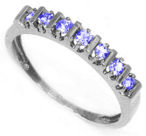 FINE SOLID 9KT WHITE GOLD GENUINE TANZANITE RING NO RESERVE!!!!!!!!!!!!!!!