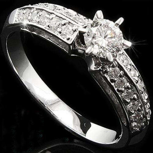 GENUINE VS QUALITY DIAMONDS 0.58CARAT , SOLID 18KT WHITE GOLD