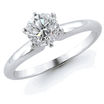 EXCELLENT WELL MADE SOLID 14KT WHITE GOLD 0.40CT SI1 GENUINE WHITE DIAMONDS RING