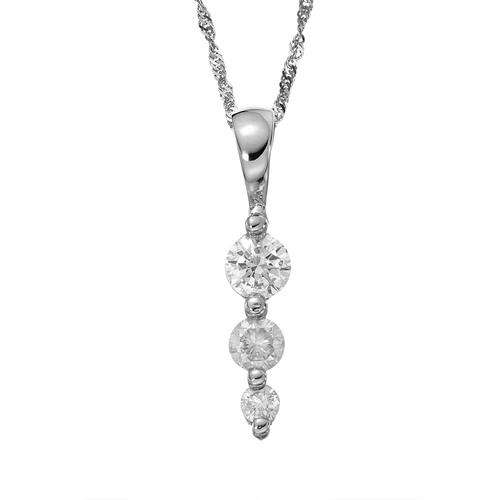 EXCELLENT SOLID 14KT WHITE GOLD 0.37CT VS GENUINE WHITE DIAMONDS PENDANT