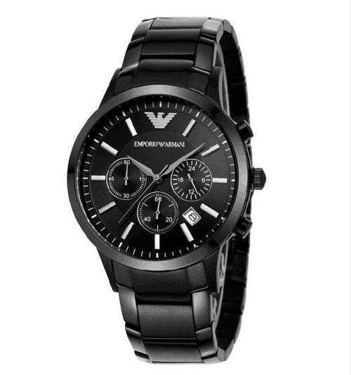 EMPORIO ARMANI AR2453 MEN'S BLACK CHRONOGRAPH WATCH