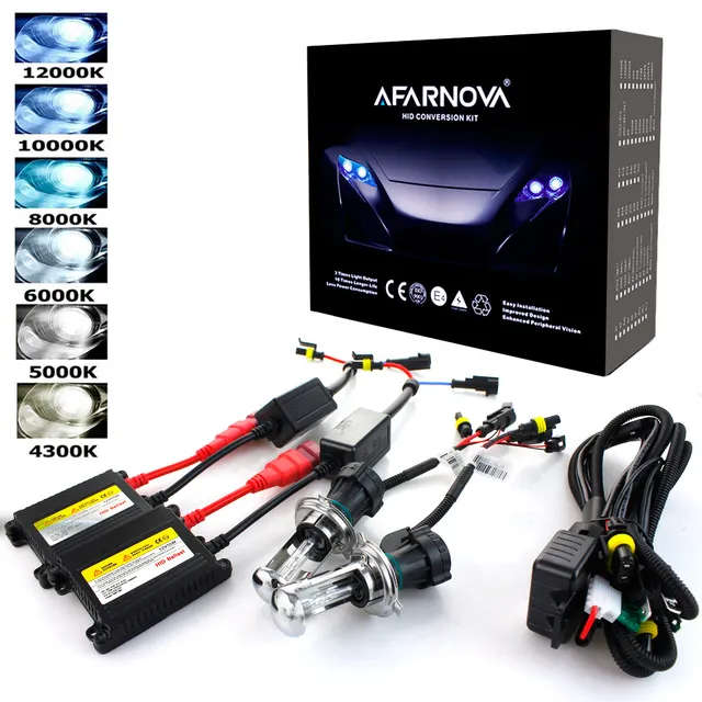 XENON HID KIT 55W 6500K WHITE/8000K BLUE H4 HI-LO BEAM