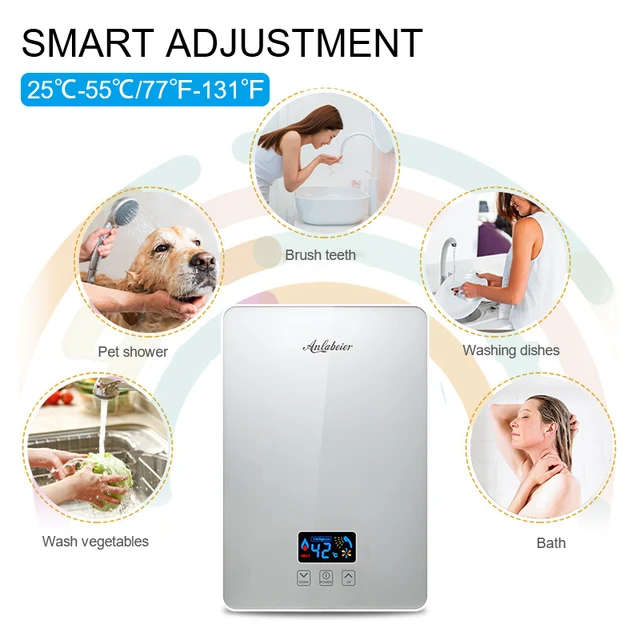 Tankless instant shower water heater 3000w-6000w