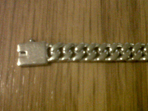 925 Heavy Silver link bangle