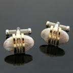Mont Blanc Classic cufflinks model 15745 Silver and gold R4999