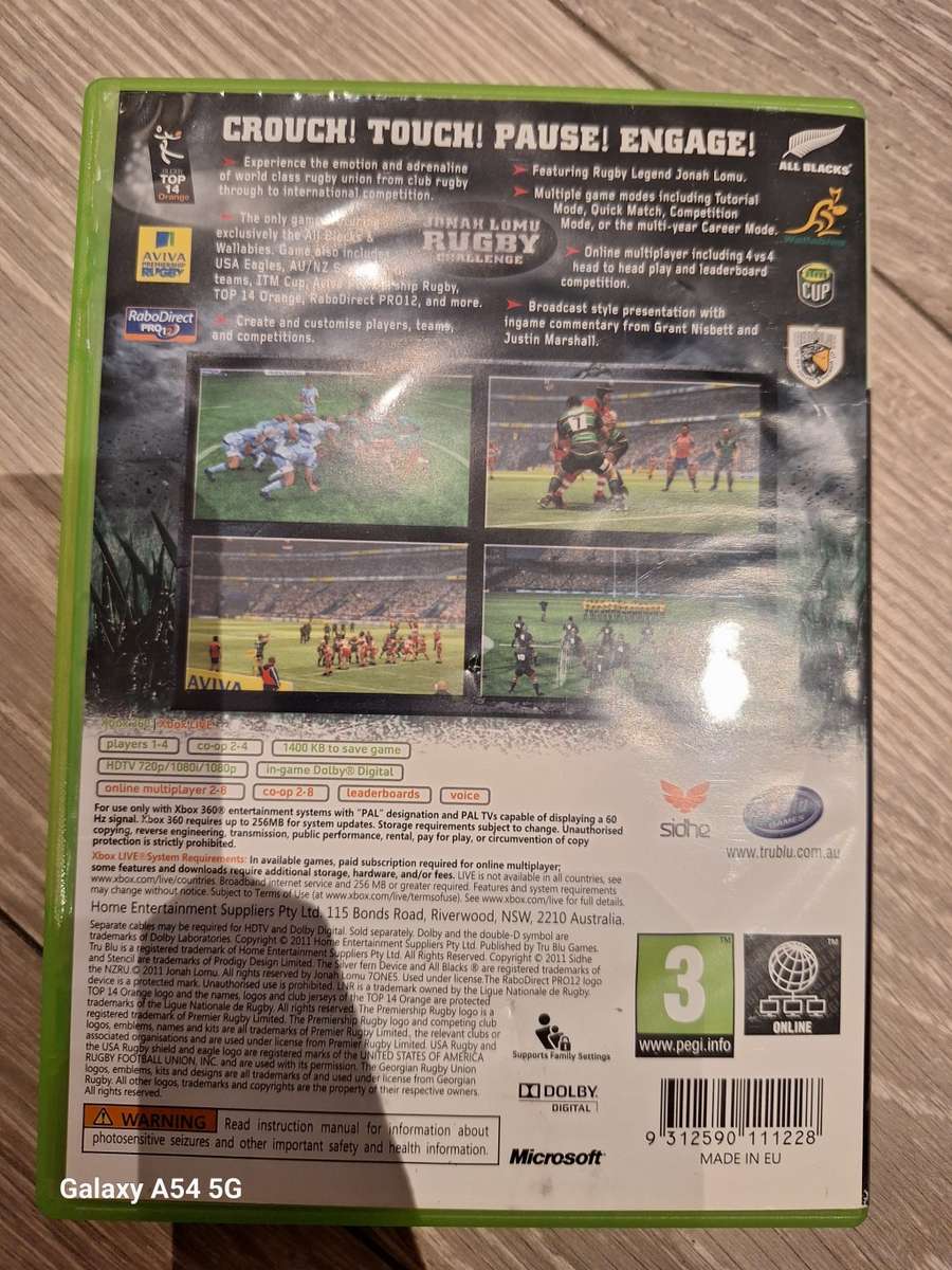 Jonah Lomu Rugby Challenge (XBOX 360) - NEXT BUSINESS DAY SHIPPING!