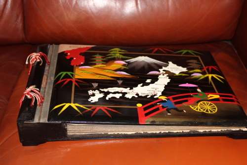 Vintage Korean Hand painted Musical Photo Album